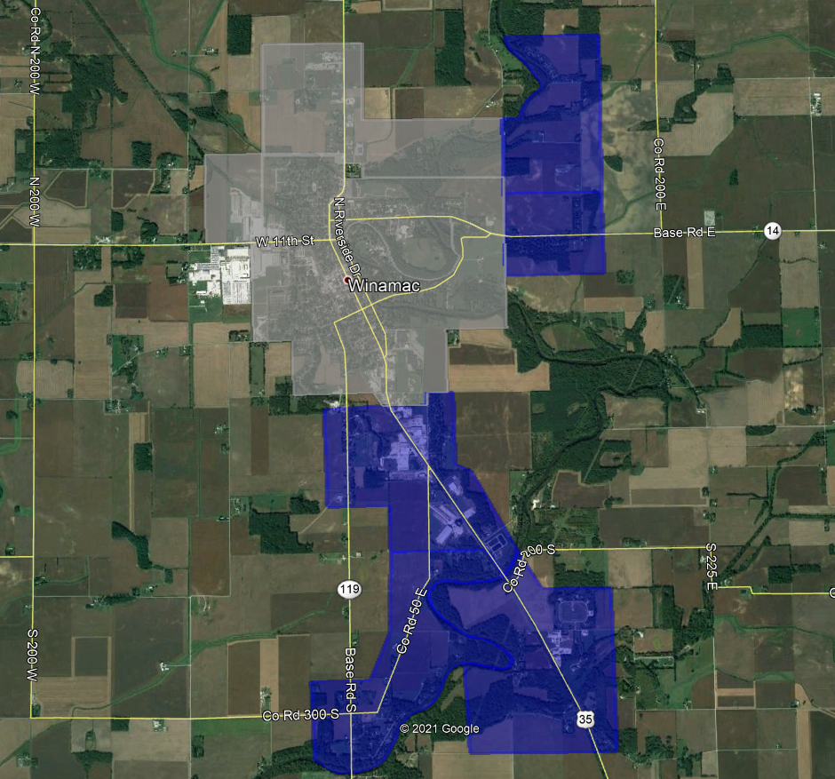 Winamac construction map update